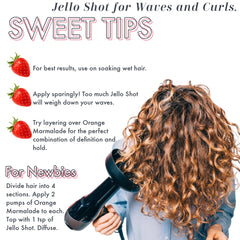 Ecoslay Jello Shot hair application demonstrates easy glide and frizz control.