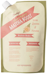 Ecoslay Matcha Boost jar closeup highlights a rich treatment for stronger, shinier curls