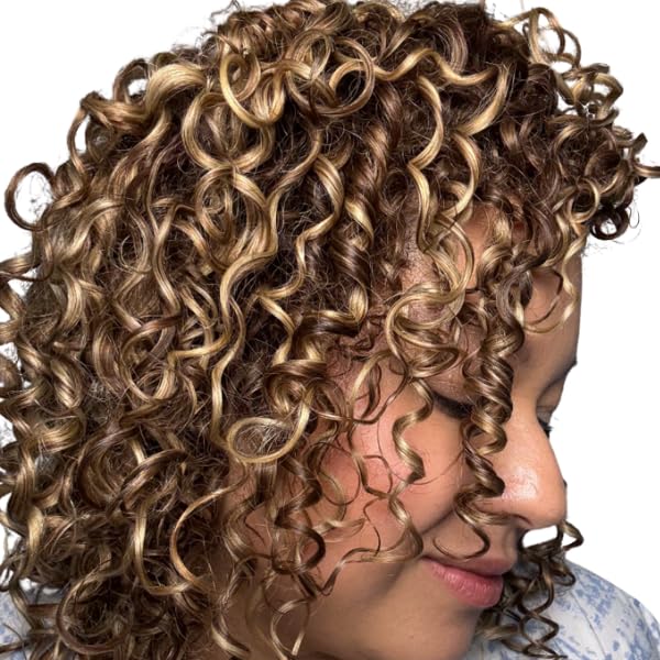 Ecoslay Orange Marmalade define curls close-up showing texture.