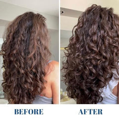 Ecoslay Orange Marmalade frizz-free hair texture on styled curls.