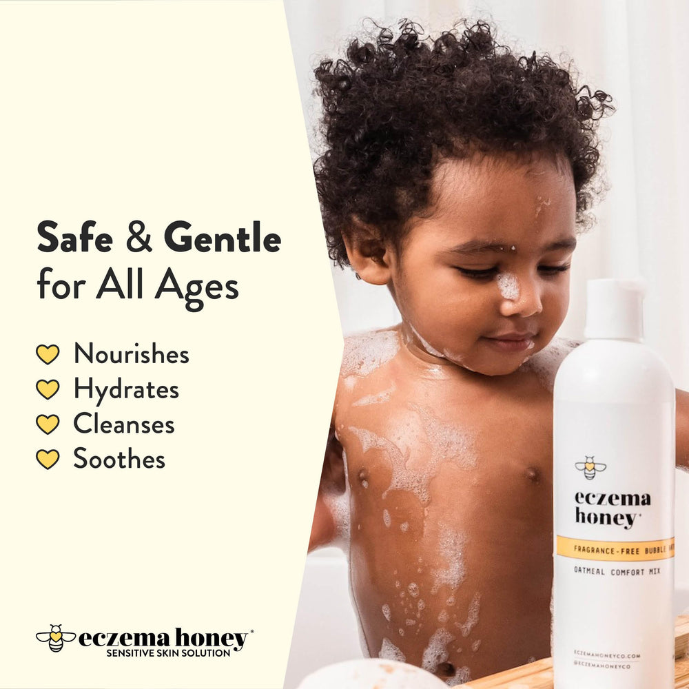 Eczema Honey aloe vera softening skin while cleansing.