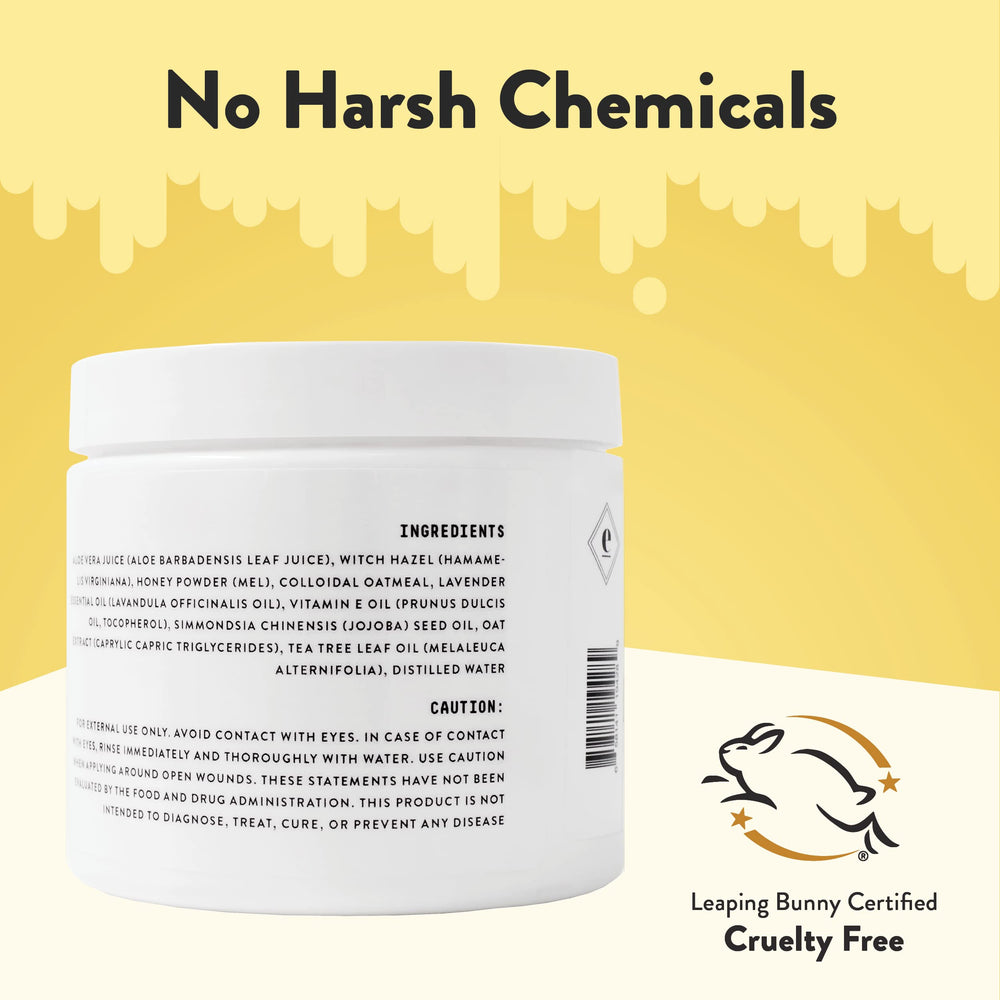 Discos Eczema Honey para piel sensible en uso diario.