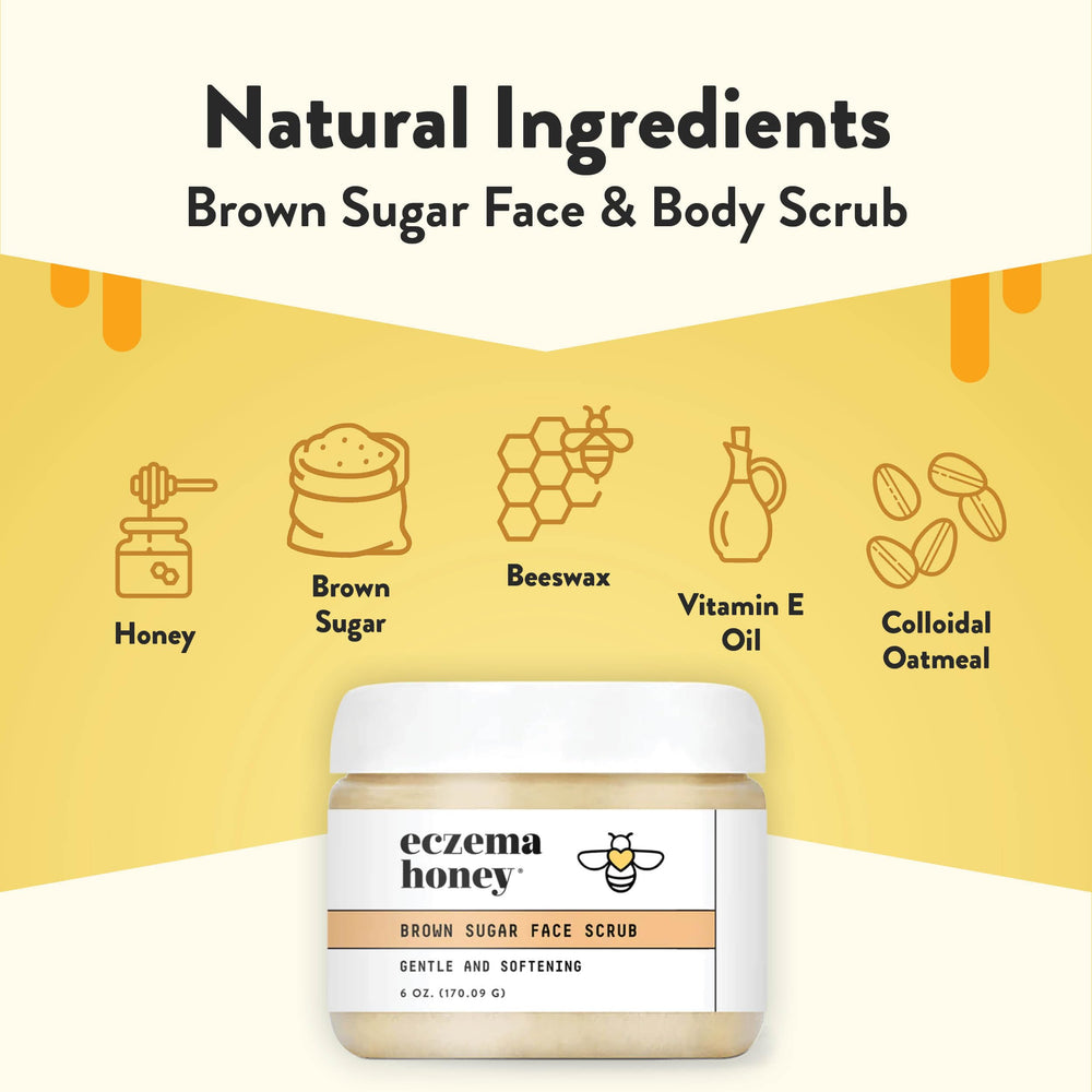 ECZEMA HONEY brown-sugar-scrub-texture-closeup reveals mild exfoliation for radiant skin