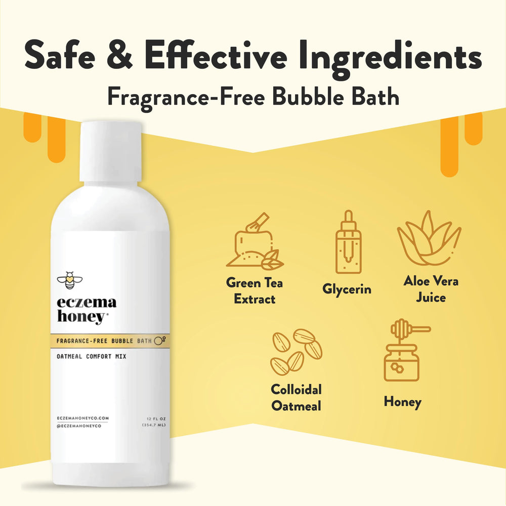 Eczema Honey colloidal oatmeal soothing bath for sensitive, irritated skin.
