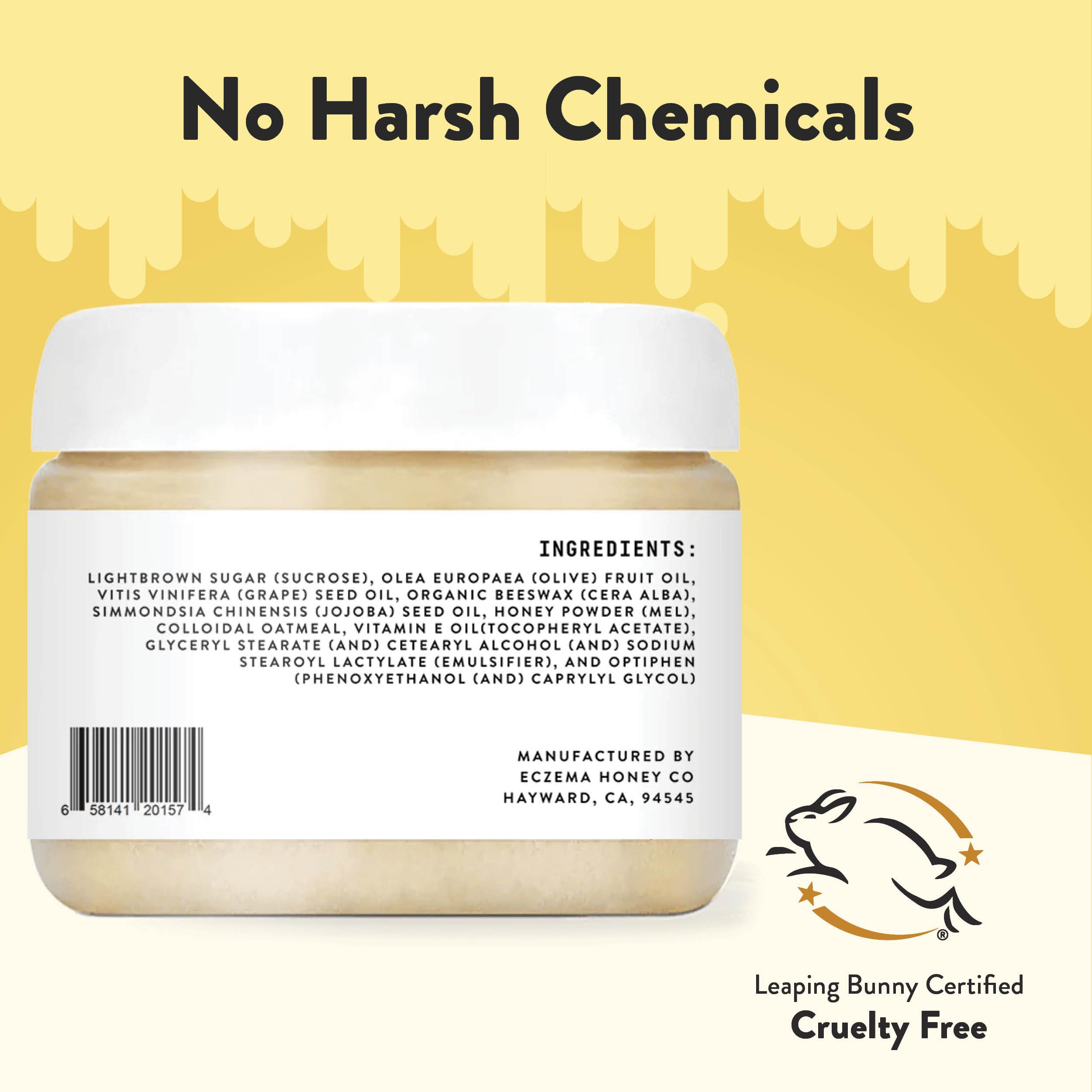 ECZEMA HONEY colloidal-oatmeal-vitamin-e-ingredients highlights soothing components