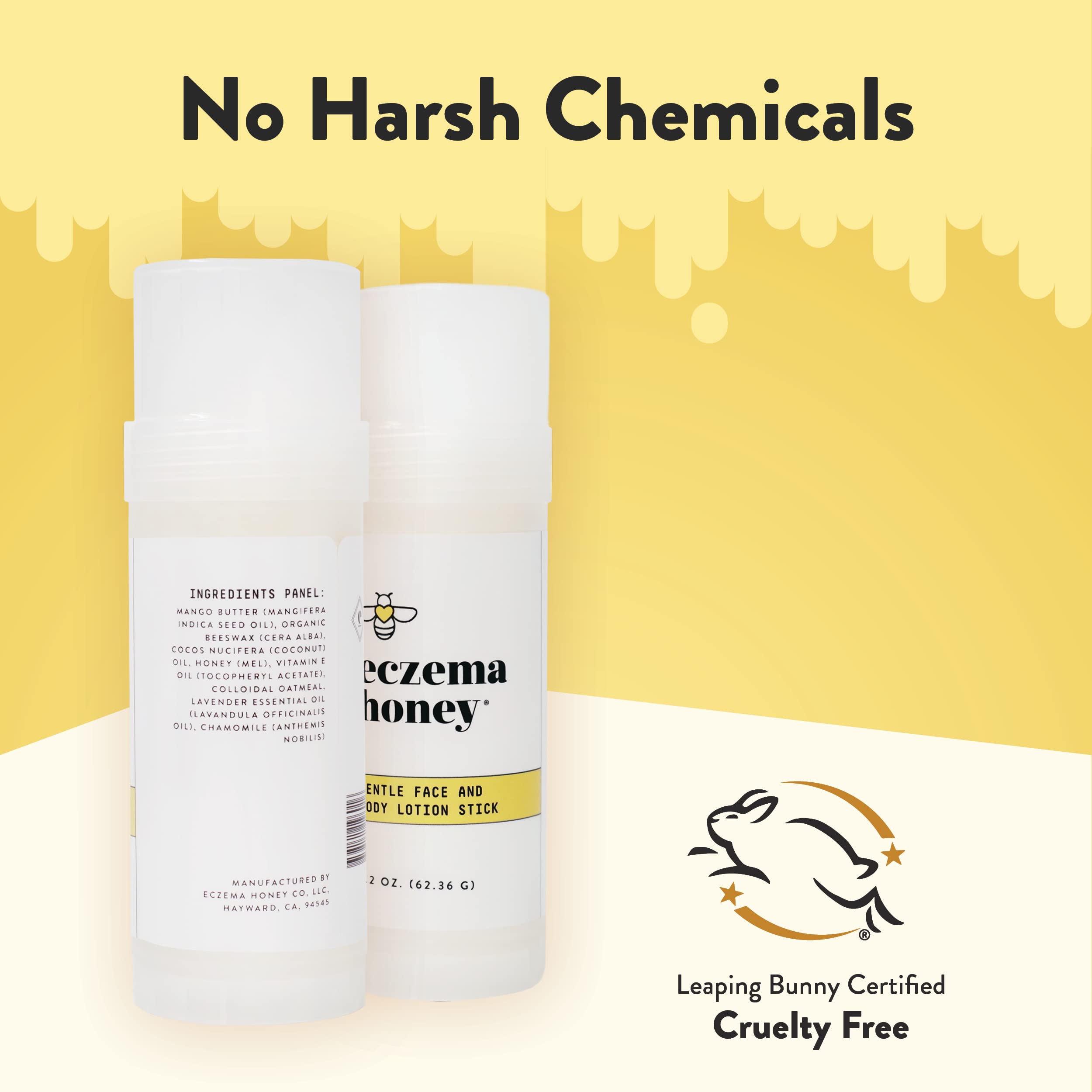 ECZEMA HONEY dermatologist-tested label indicates suitability for sensitive skin.