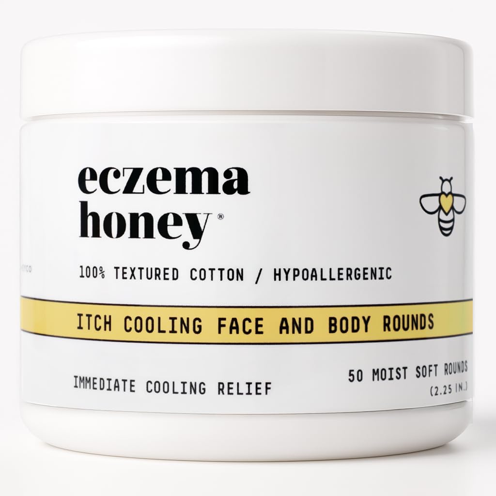 Discos Eczema Honey con alivio del picor para rostro y cuerpo.