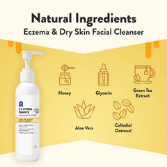 ECZEMA HONEY Oatmeal Facial Cleanser foam texture shows soothing foaming wash for itchy skin