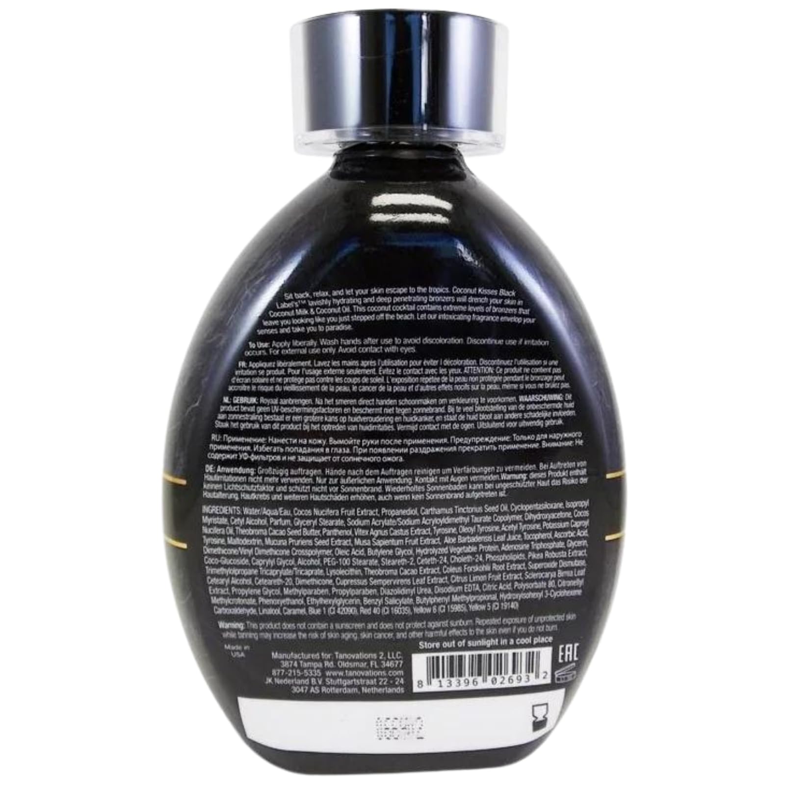 ED HARDY Coconut Kisses Black Label lotion application on skin for bronze glow and hydration.
