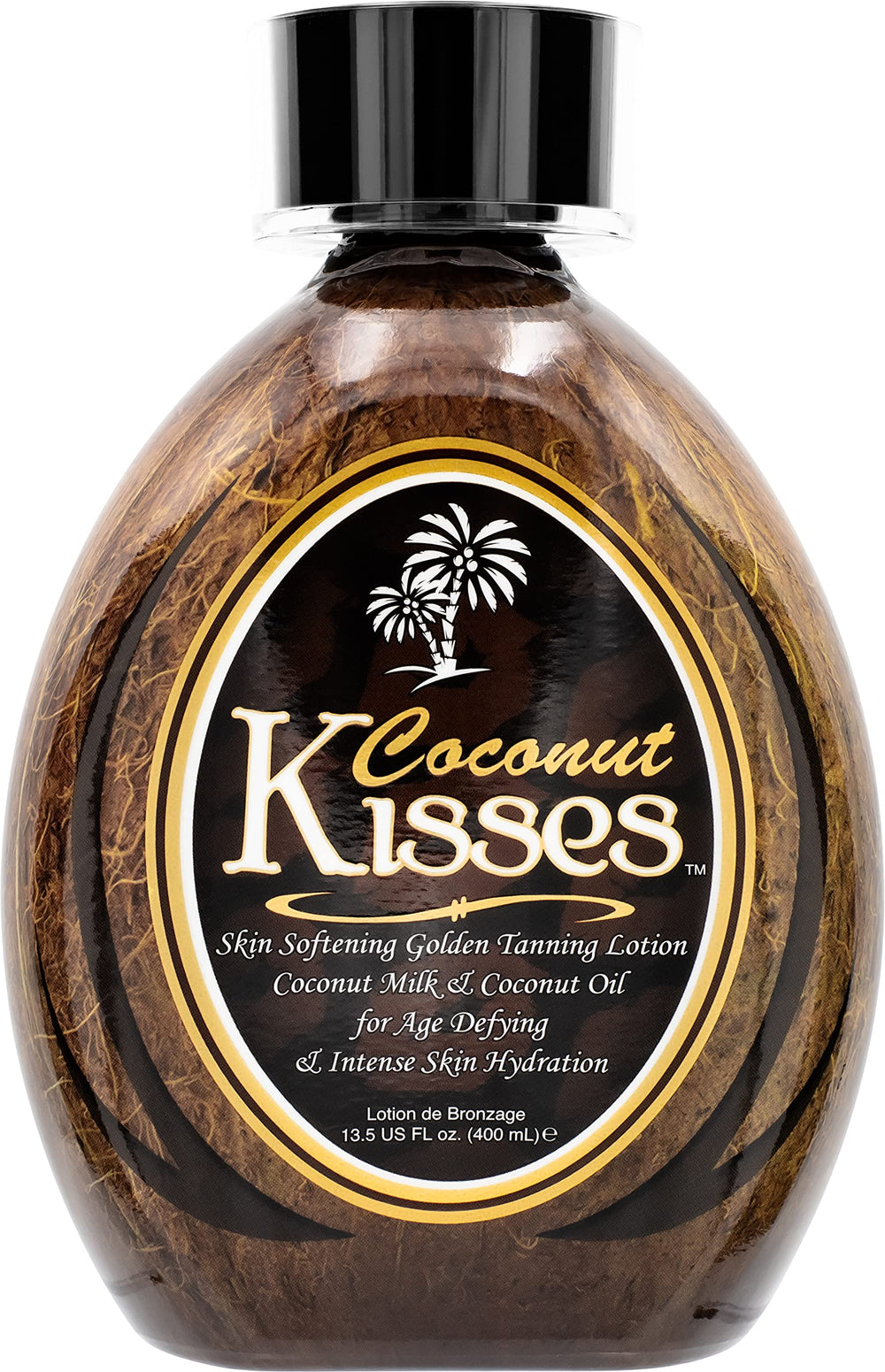 Ed Hardy Coconut Kisses Golden Tanning Lotion bottle offering deep hydration for a sun-kissed, even-toned glow.