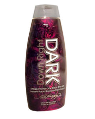 ED HARDY Down Right Dark bottle pour shows quick bronze application.