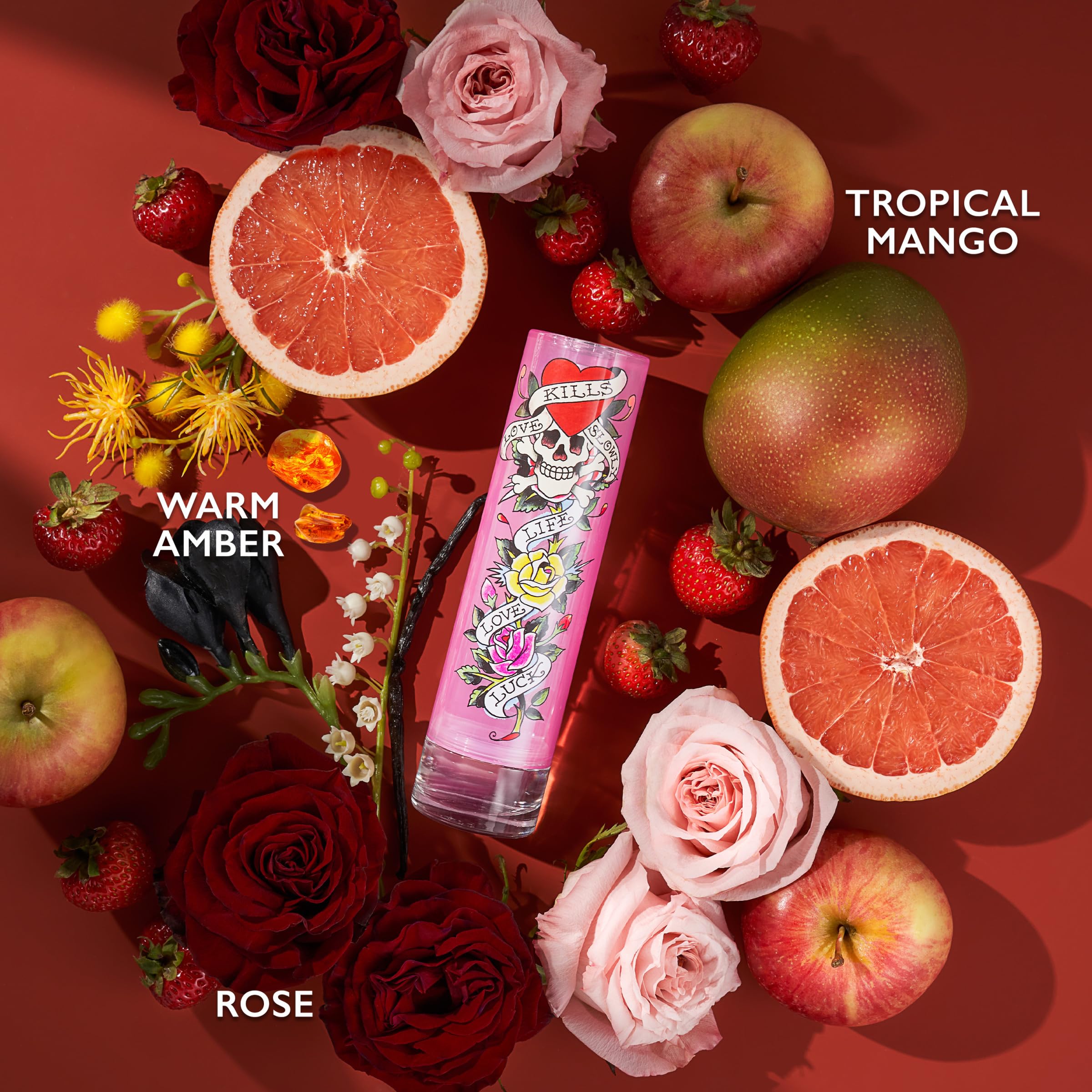Ed Hardy EDP spray 3.4 oz shows amber warmth ideal for evening wear.