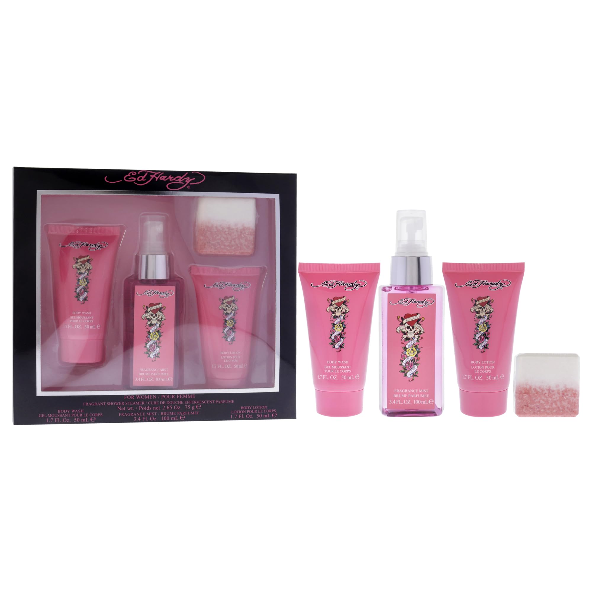 ED HARDY shower steamer tablet for spa like aroma during shower.