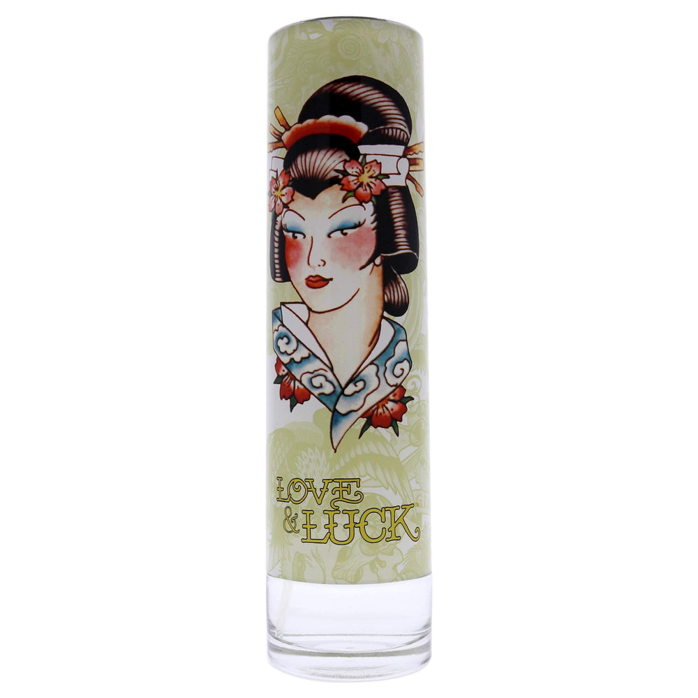Ed Hardy Love & Luck close-up highlights floral-leaning bouquet appeal.