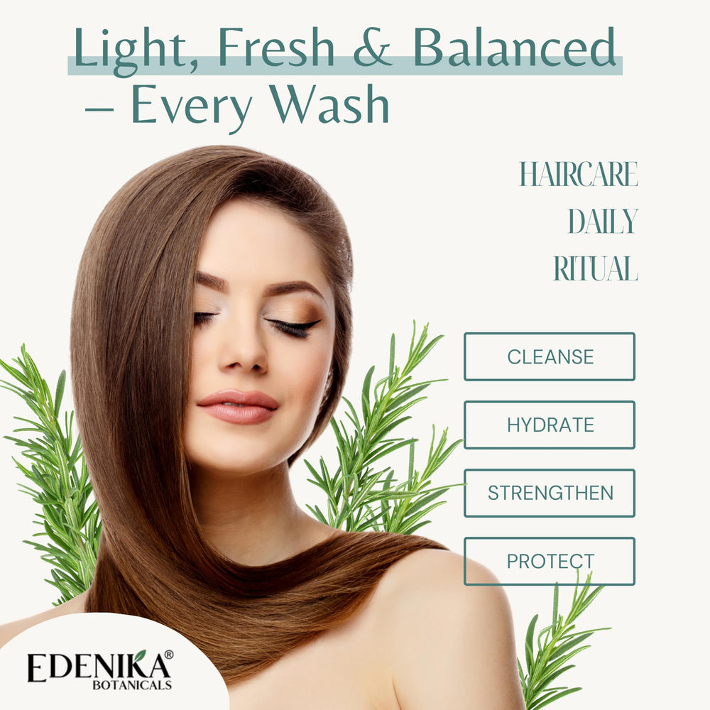 EDENIKA bathroom setup showcases at-home haircare routine with these products