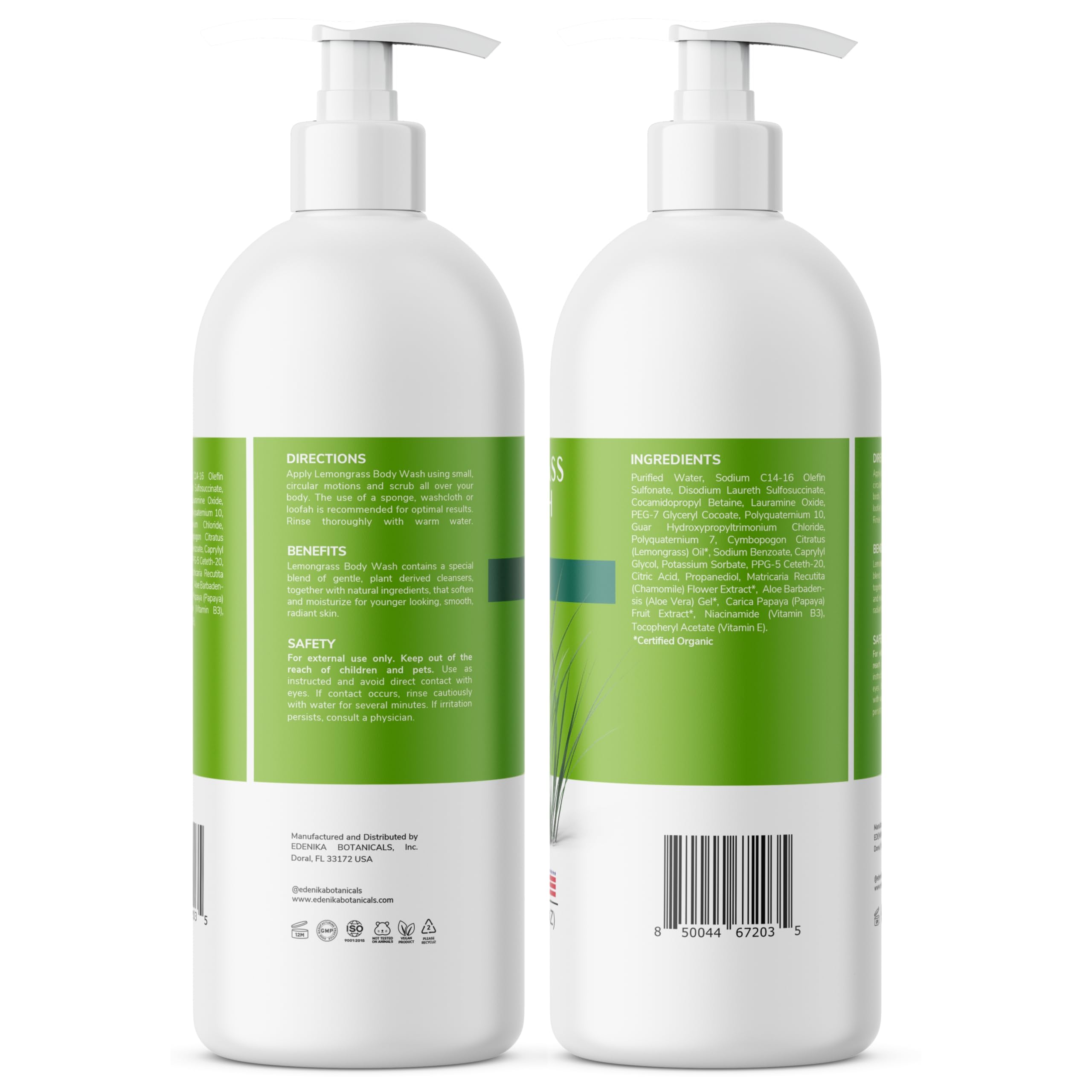 EDENIKA BOTANICALS eco-packaging and USA-made production support sustainable skincare.