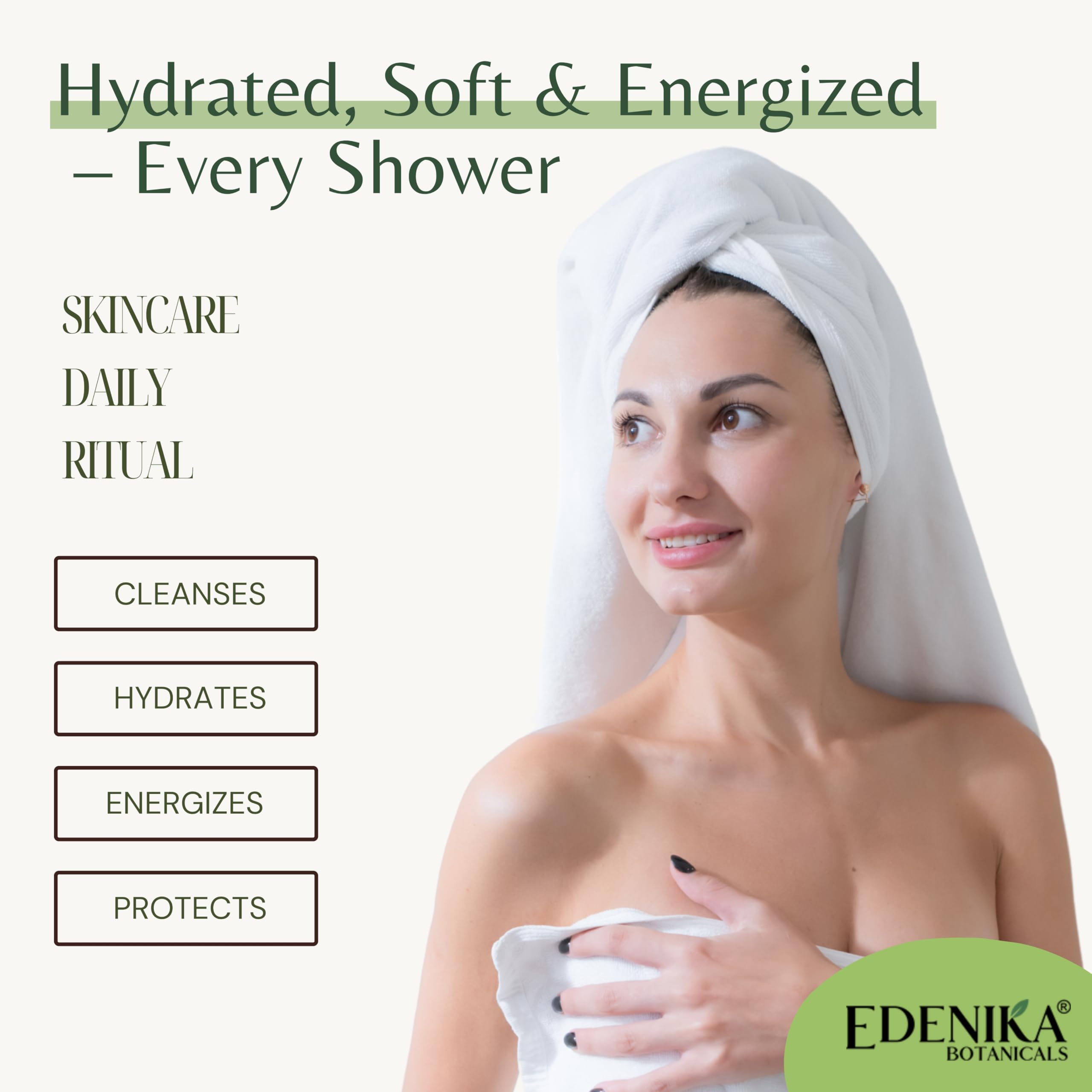 EDENIKA BOTANICALS vegan-friendly certifications highlight sulfate-free and cruelty-free formula.
