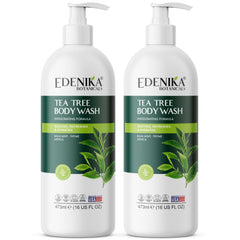 EDENIKA BOTANICALS Tea Tree Oil Body Wash bottle ready for a refreshing cleanse.