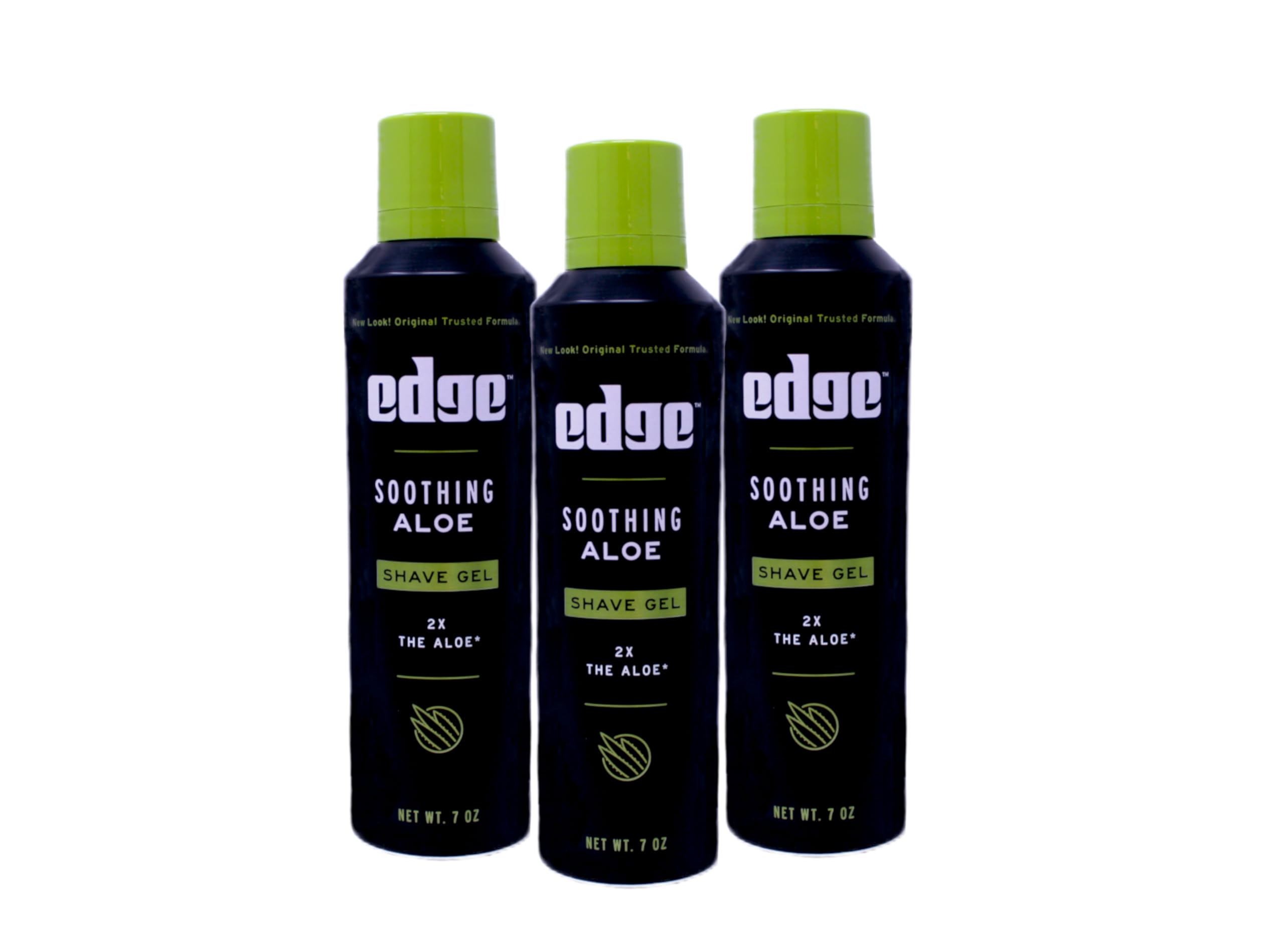 Edge Soothing Aloe Shave Gel bottle pour for quick, smooth shave