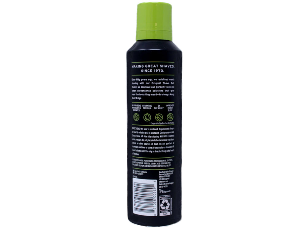 Edge Soothing Aloe Shave Gel close-up shows softened facial hair for easier shaving
