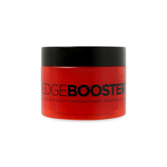 EDGEBOOSTER Edge Booster raspberry bottle demonstrates quick absorption for a strong, non-greasy hold.