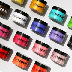 EDGEBOOSTER Edge Booster raspberry hands-application shows easy styling with pliable hold.
