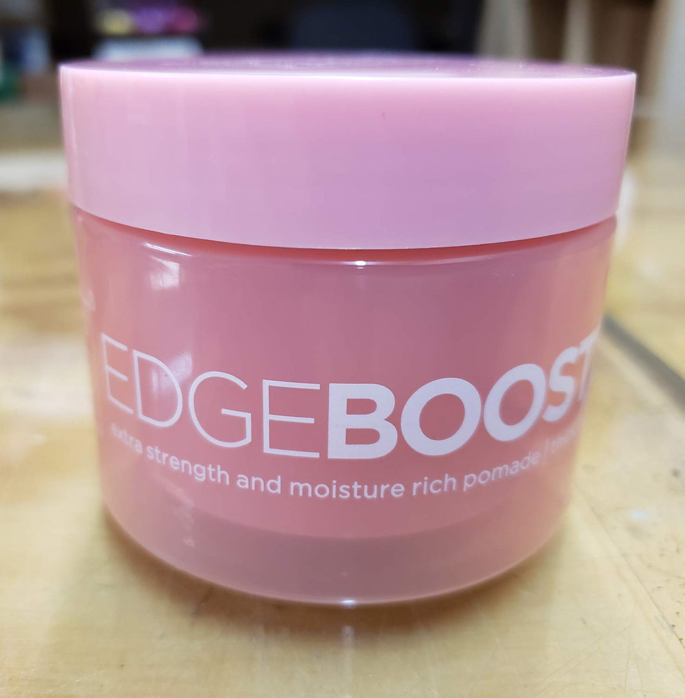 EDGEBOOSTER Style Factor pomade texture scoop showing moisture-rich formula