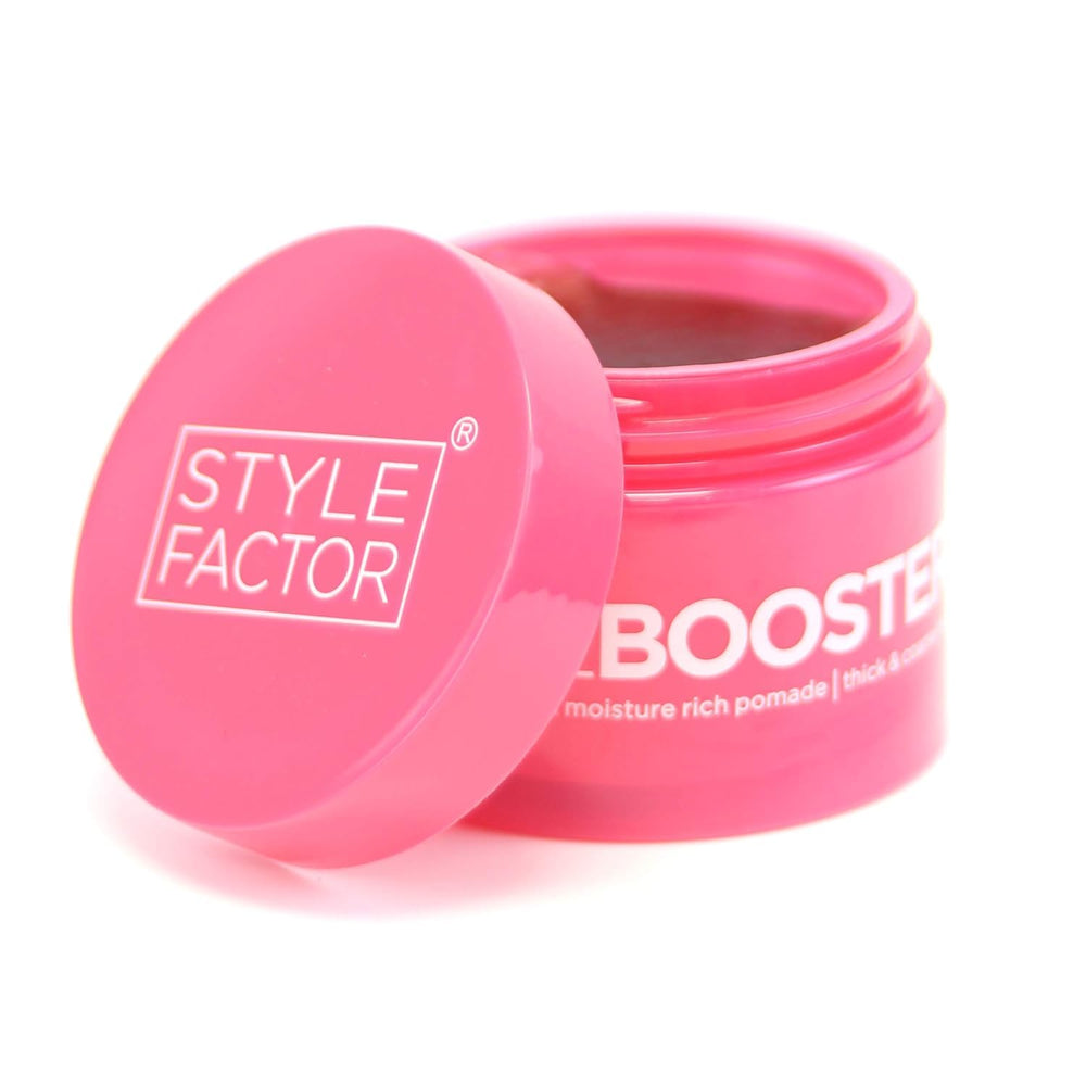 Edge Booster Style Factor pomade being applied to thick coarse hair for styling