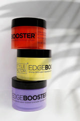 Edge Booster Style Factor applying on edges demonstrates pliable hold without residue.