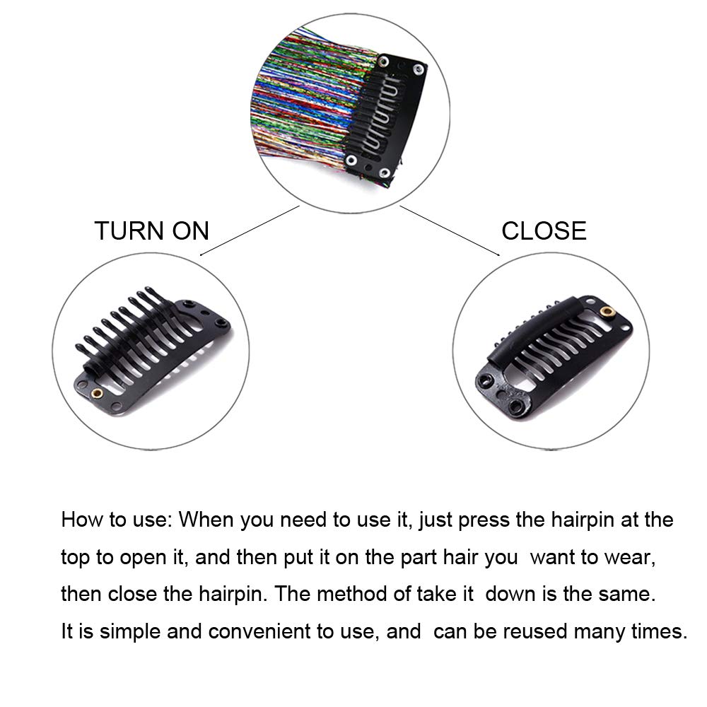 Edoneery 19.7-inch clip-in tinsel offers easy length adjustment