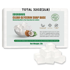 EDSRDRUS 2lb soap base cubes for precise, customizable melt-and-pour batches.