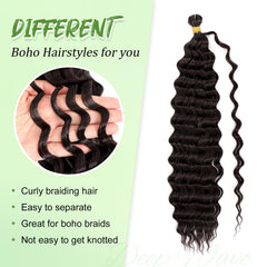 EERYA boho box braids with deep wave hair for versatile looks