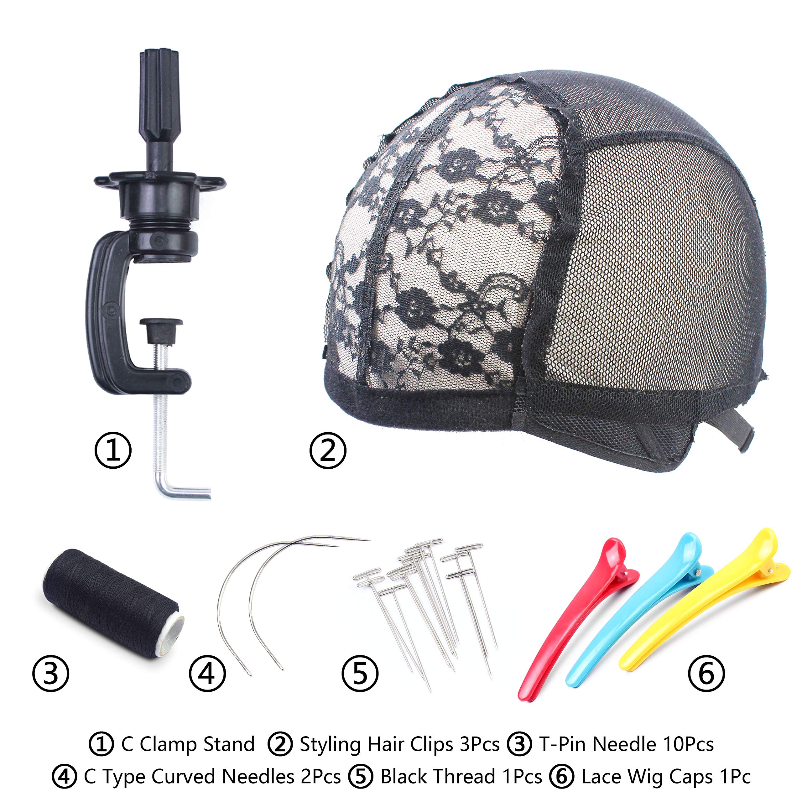 EERYA lace wig caps included to simplify cap fitting and wig prep.