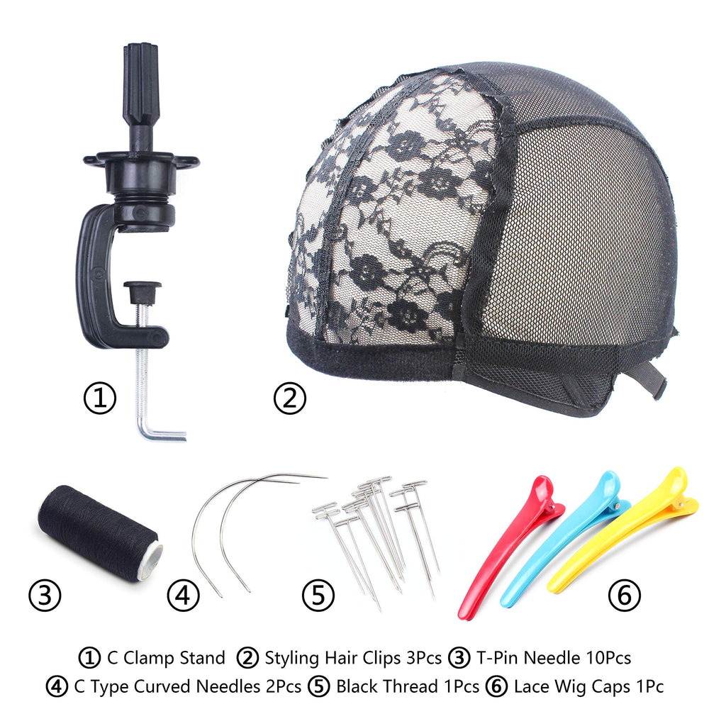 EERYA lace wig caps included to simplify cap fitting and wig prep.