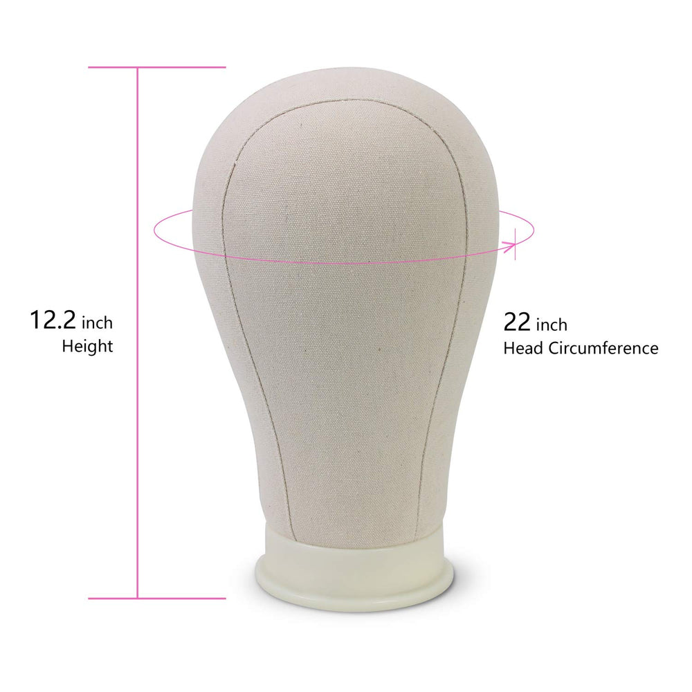 EERYA canvas block head pins setup for secure wig styling and quick adjustments.