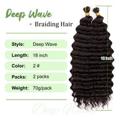 EERYA deep ocean wave crochet hair close-up showing soft, bouncy texture