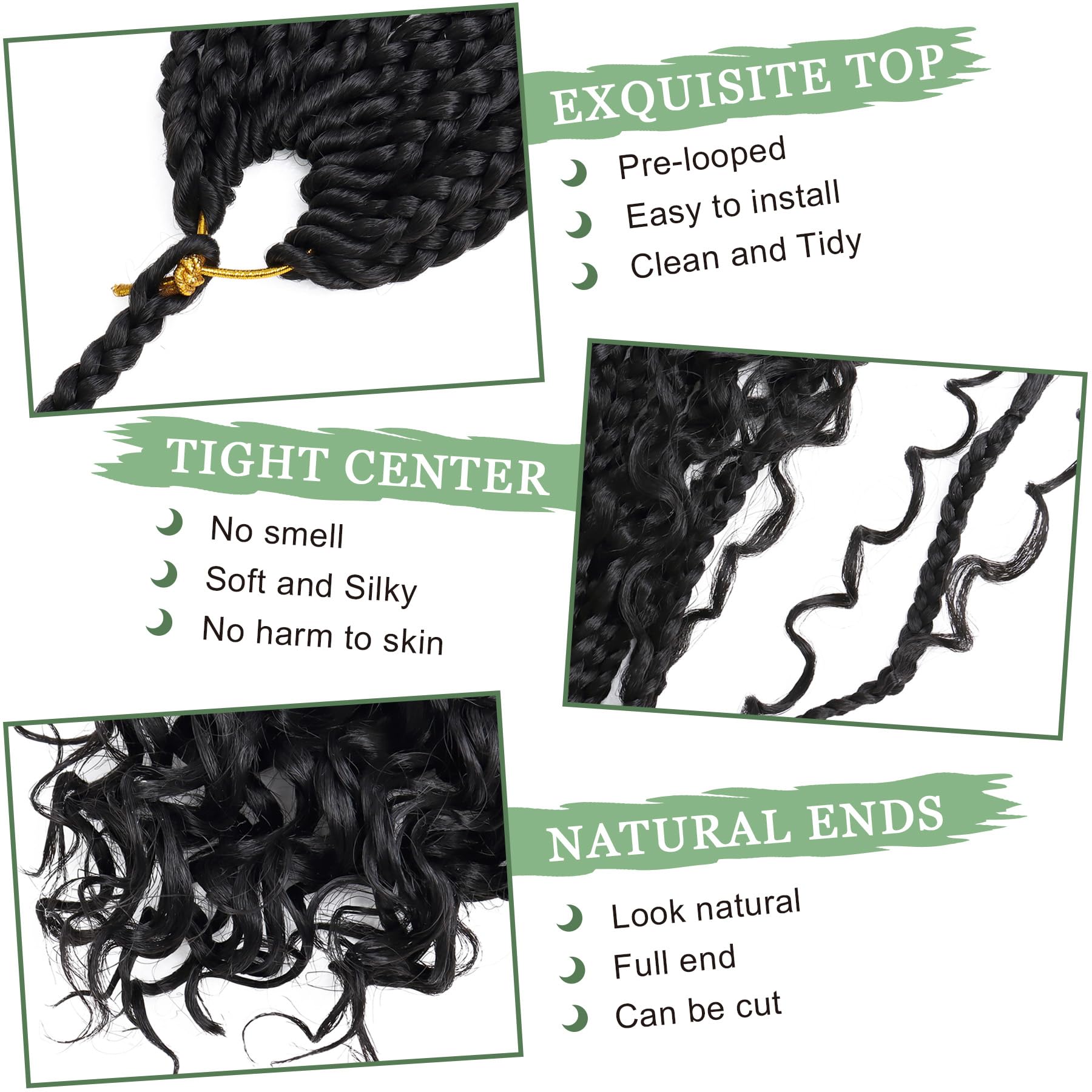 EERYA Goddess Box Braids shiny synthetic fiber feels lightweight and smooth.