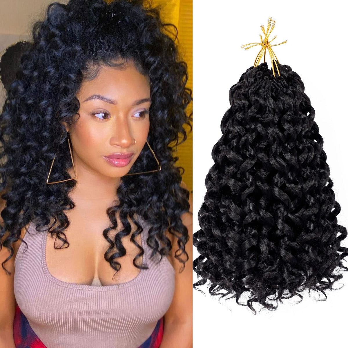EERYA GoGo Curl 12in short curly hair pack in 1B offers lightweight natural texture