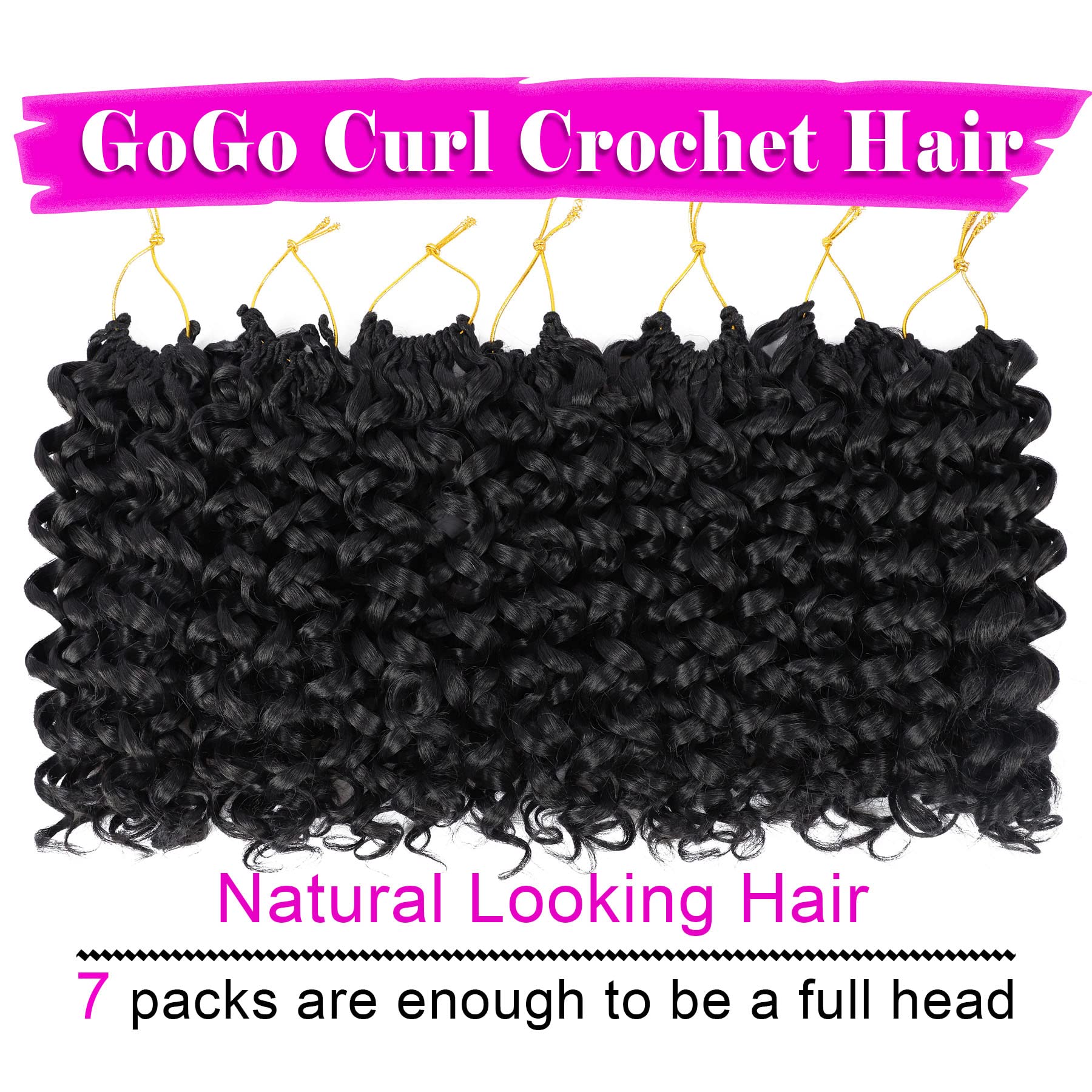 EERYA GoGo Curl beach wave texture 12in hair for protective crochet braids