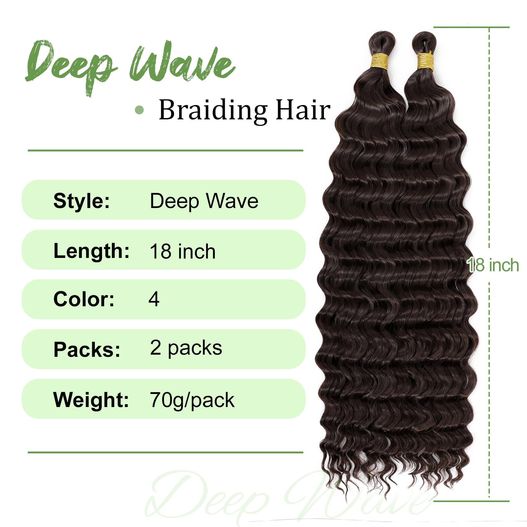 EERYA ocean wave crochet hair 18 inch in dark brown enhances natural curls.
