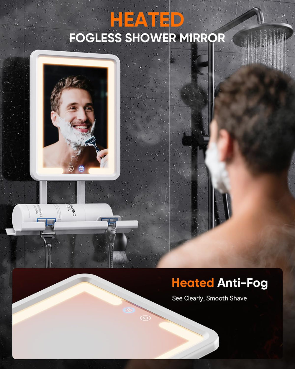 eeuuty heated mirror stepless dimming for perfect brightness