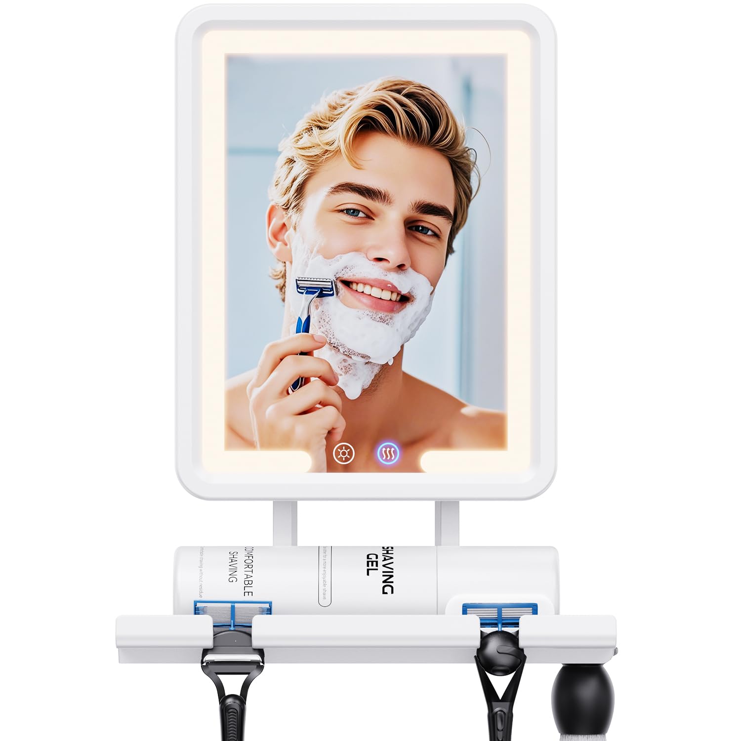 eeuuty heated shower mirror anti-fog for fog-free shaving
