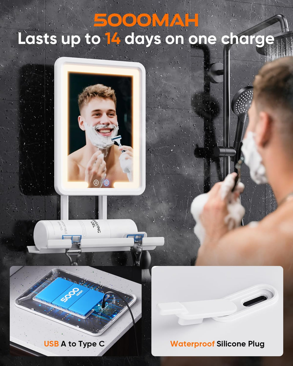 eeuuty mirror Type-C fast charge keeps you ready
