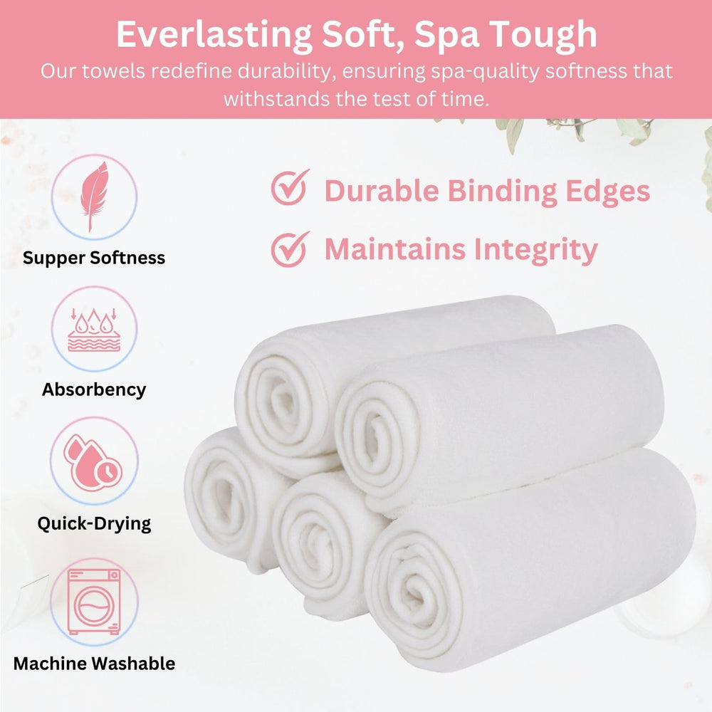 Efforest towels retain heat evenly for warm, soothing facial treatments.