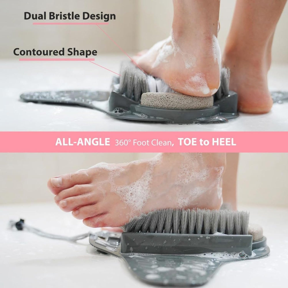 Efforest dense-bristle scrubber delivers invigorating cleaning for smoother feet