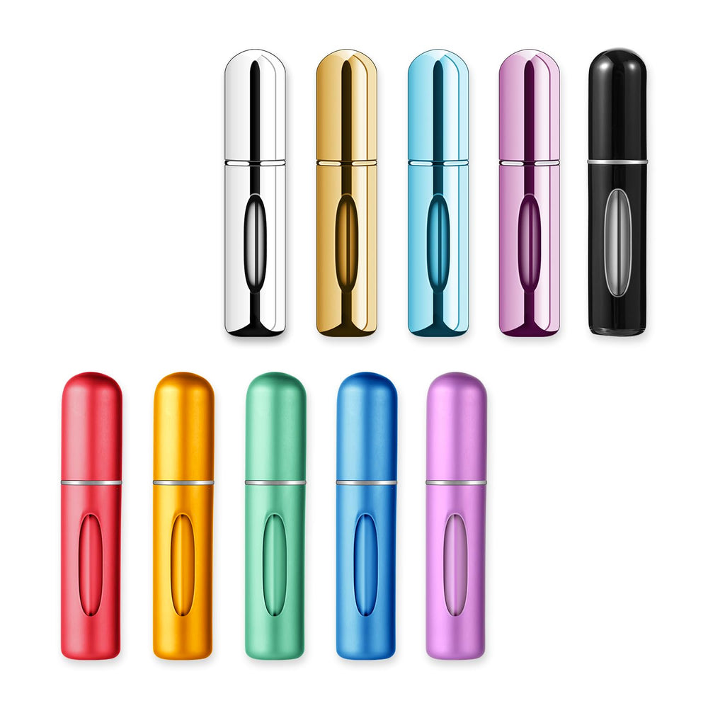 Egashow glossy gold perfume atomizer bottle compact travel spritz