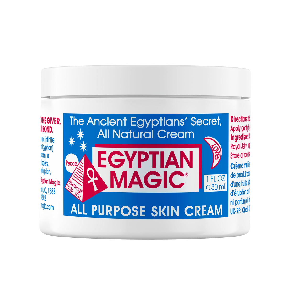 Egyptian Magic 1oz jar close-up showing all-purpose moisturizer for daily use