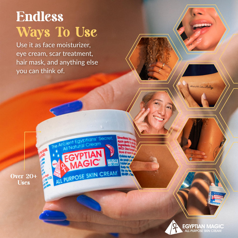 Egyptian Magic after-shave and body hydration on the arm