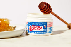 Egyptian Magic applied to face and hands for hydration