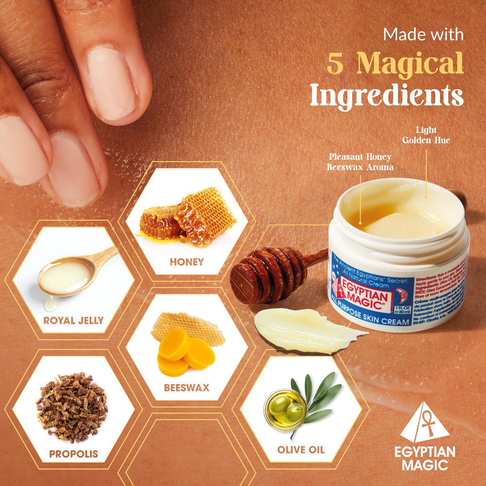 Egyptian Magic lip balm application highlights soothing lip softness